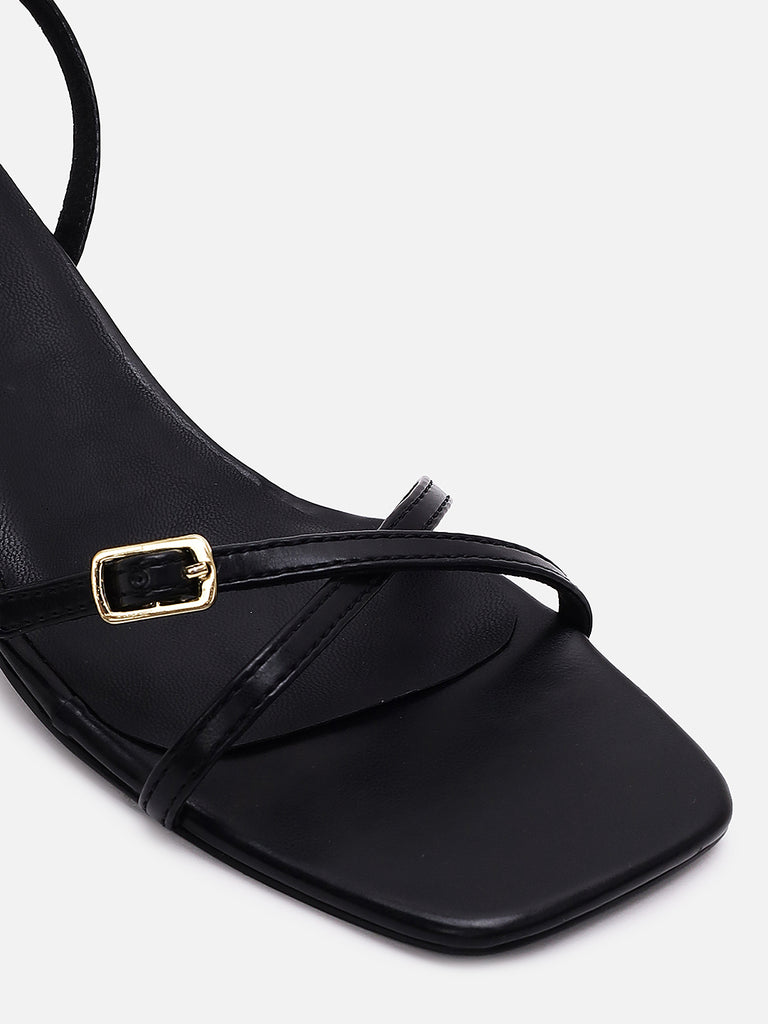 Amara Block Heel Slip On Sandals With Double Ankle Strap – TAO PARIS