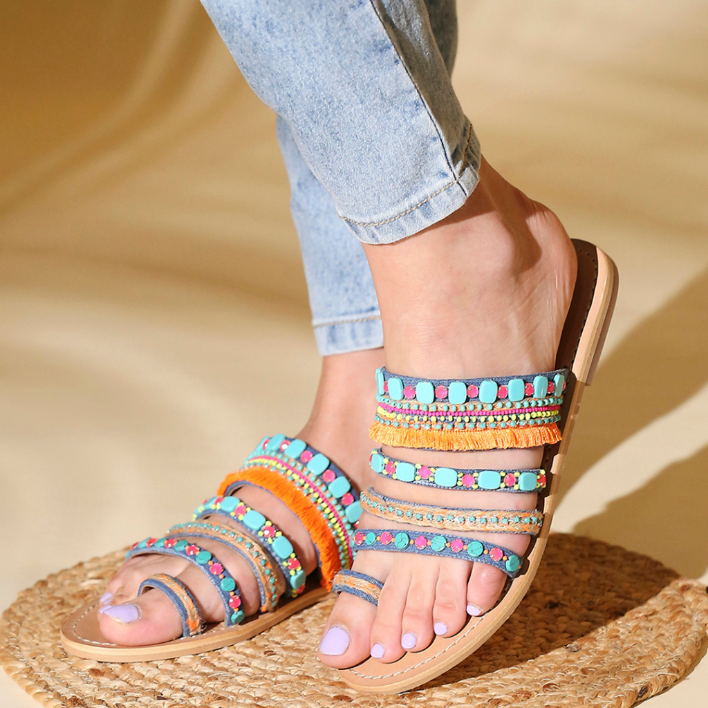 Boho toe 2025 ring sandals